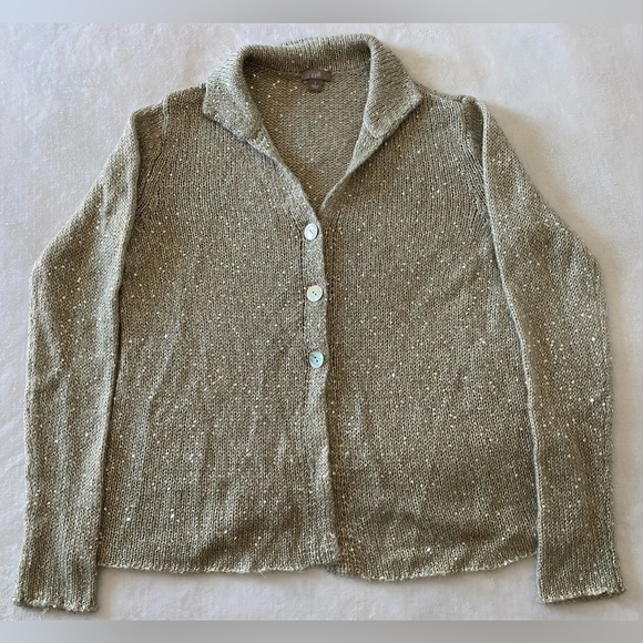 J.jill Long Sleeve Sequin Cardigan Size Small - Picture 1 of 6